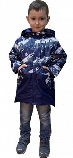 Куртка для мальчиков на флисе (удлиненная ) (Ткань верха плащевая Dewspo pu milky , подкладка флис 180. Застежка молния. Ветроза