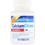 21st Century, Calcium Citrate Maximum + D3, 75 Tab.