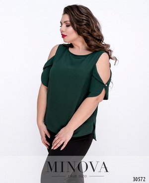 Блуза №4087-темно-зеленый