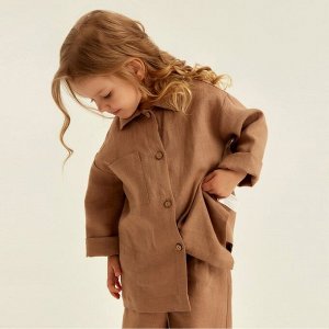 Костюм детский домашний (рубашка и брюки) SL HOME 32 (), цвет кофейный