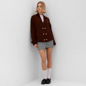 Кардиган на пуговицах женский MINAKU: Casual Collection, шоколад