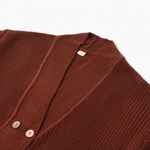 Кардиган на пуговицах женский MINAKU: Casual Collection, шоколад