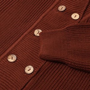 Кардиган на пуговицах женский MINAKU: Casual Collection, шоколад