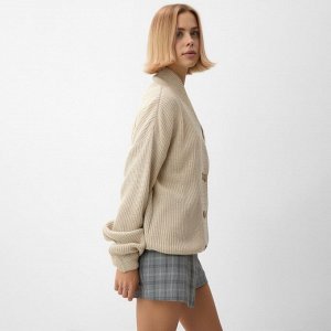 Кардиган на пуговицах женский MINAKU: Casual Collection, бежевый