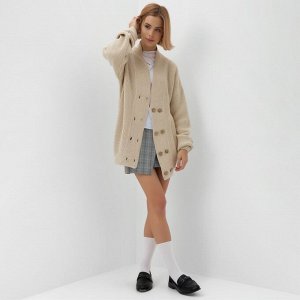 Кардиган на пуговицах женский MINAKU: Casual Collection, бежевый