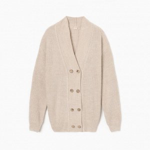 Кардиган на пуговицах женский MINAKU: Casual Collection, бежевый
