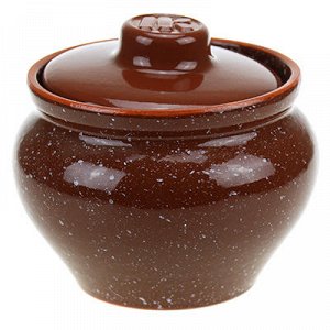 "Мрамор" Горшок для жаркого керамический "Традиционный" 0,8л