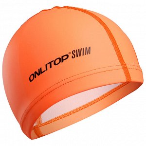 Шапочка для плавания, взрослая, цвет оранжевый