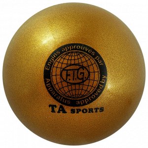 Мяч для гимнастики 18,5 см, 420 г, блеск, цвет золотой
