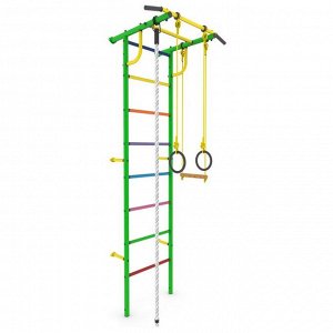 Детский спортивный комплекс «Роки-3ц» с навесным оборудованием, 650 x 870 x 2300 мм, цвет зелёный