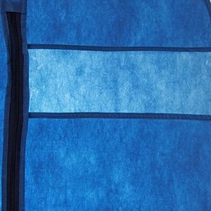 Чехол для одежды с окном 140?60 см, цвет синий