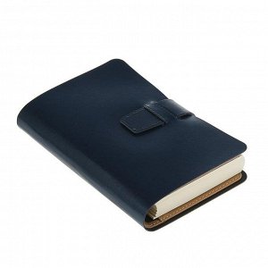 Ежедневник недатированный А5+, 192 листа на гребне Sienna, искусственная кожа, сменный блок, синий