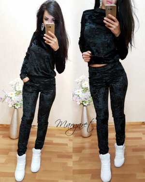 Велюровый костюм black SN