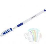 Ручка гелевая OfficeSpace 1,0 мм, грип, игольчатый стержень, синяя
