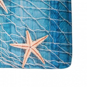 Набор ковриков для ванны и туалета «Морские звёзды», 2 шт: 40?45, 45?75 см