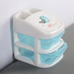 Мини-комод для мелочей, 2 секции 12,5-14,5-14 см, цвет МИКС