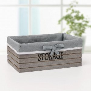 Корзина для хранения Доляна Storage, 20x11x9 см, малый, цвет серый