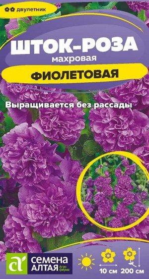 Цветы Шток-роза Фиолетовая/Сем Алт/цп 0,1 гр.