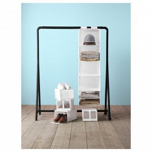SKUBB, Органайзер для хранения с 6 отделениями, белый, 35х45х125 см