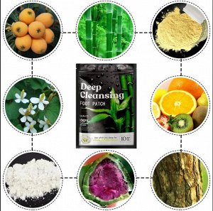 Детокс пластырь на стопы ног Deep Cleansing Foot Patch с бамбуковым уксусом (10 шт)