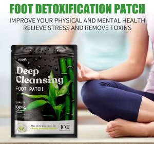 Детокс пластырь на стопы ног Deep Cleansing Foot Patch с бамбуковым уксусом (10 шт)