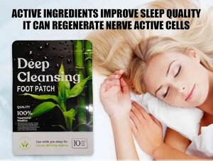 Детокс пластырь на стопы ног Deep Cleansing Foot Patch с бамбуковым уксусом (10 шт)