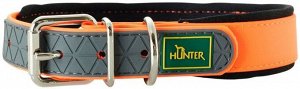 Hunter ошейник для собак Convenience Comfort 50 (37-45 см) / 2,5 см биотановый мягкая горловина оранжевый неон