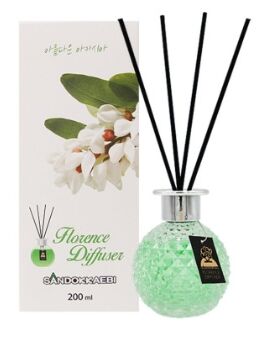 Жидкий освежитель воздуха "Aroma Diffuser" (стеклянный флакон + палочки / лаванда, черешня) 200 мл