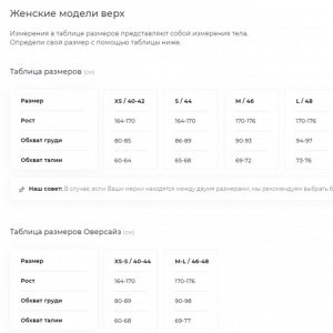 Размерная сетка