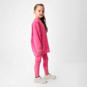 Костюм детский (свитшот, леггинсы) KAFTAN Plushy 32 (110-116), фуксия