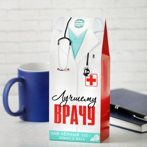 Чай чёрный «Лучший врач», с лимоном и мятой, 100 г