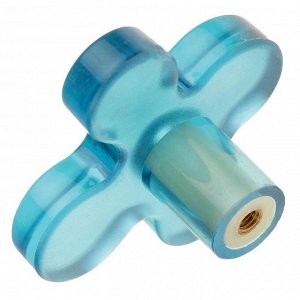 Ручка кнопка PLASTIC 002, пластиковая, синяя