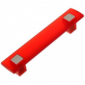 Ручка скоба PLASTIC 007, пластиковая, м/о 96 мм, красная