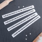Набор выемок кондитерских для марципана и теста 25x10x0,3 см &quot;Алфавит&quot;, 4 шт