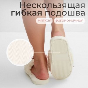Тапочки женские с открытым носом LoveLife, цвет бордовый бант