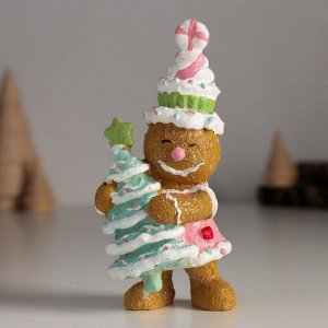 Сувенир полистоун ""Пряничка с ёлочкой"" 5,5х5,5х11,5 см