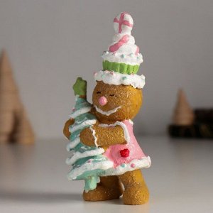 Сувенир полистоун ""Пряничка с ёлочкой"" 5,5х5,5х11,5 см