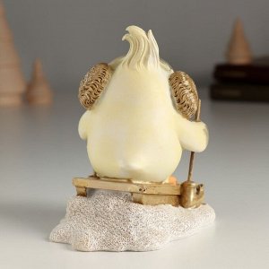Фигурка полистоун «Птенчик с хохолком, в наушниках», 9x8x11 см