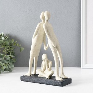 Фигурка полистоун «Дом там - где семья», белый, 7x17x24.5 см