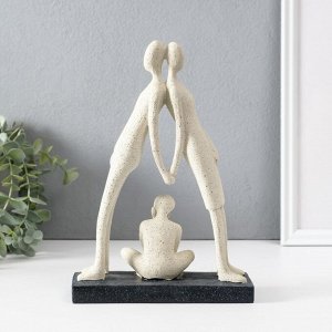 Фигурка полистоун «Дом там - где семья», белый, 7x17x24.5 см