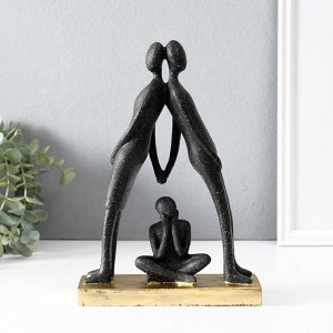 Фигурка полистоун «Дом там - где семья», чёрный, 7x17x24.5 см