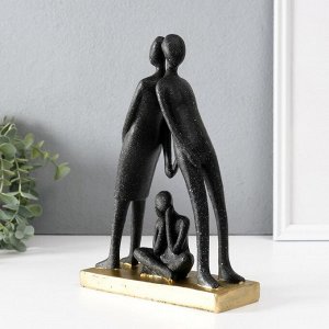 Фигурка полистоун «Дом там - где семья», чёрный, 7x17x24.5 см