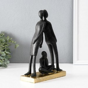 Фигурка полистоун «Дом там - где семья», чёрный, 7x17x24.5 см