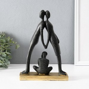 Фигурка полистоун «Дом там - где семья», чёрный, 7x17x24.5 см