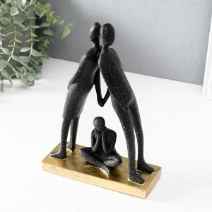 Фигурка полистоун «Дом там - где семья», чёрный, 7x17x24.5 см