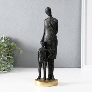 Фигурка полистоун «Она всегда рядом», чёрный, 7.5x8.5x28 см