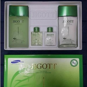 JIGOTT (FOR MEN) Набор №JGT-1702 д/мужчин 2предмета+2дорожника Well-Being Greentea 2set Зеленый чай