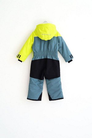 Комбинезон детский зимний Colour block лайм-васаби
