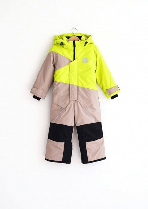 Комбинезон Colour block зима лайм-латте