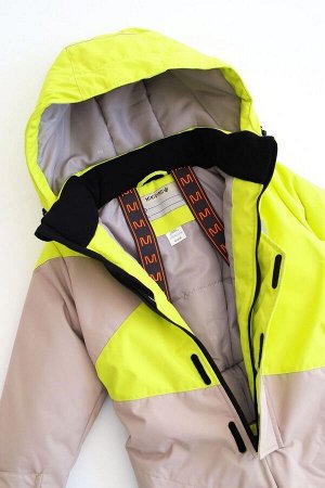 Комбинезон Colour block зима лайм-латте